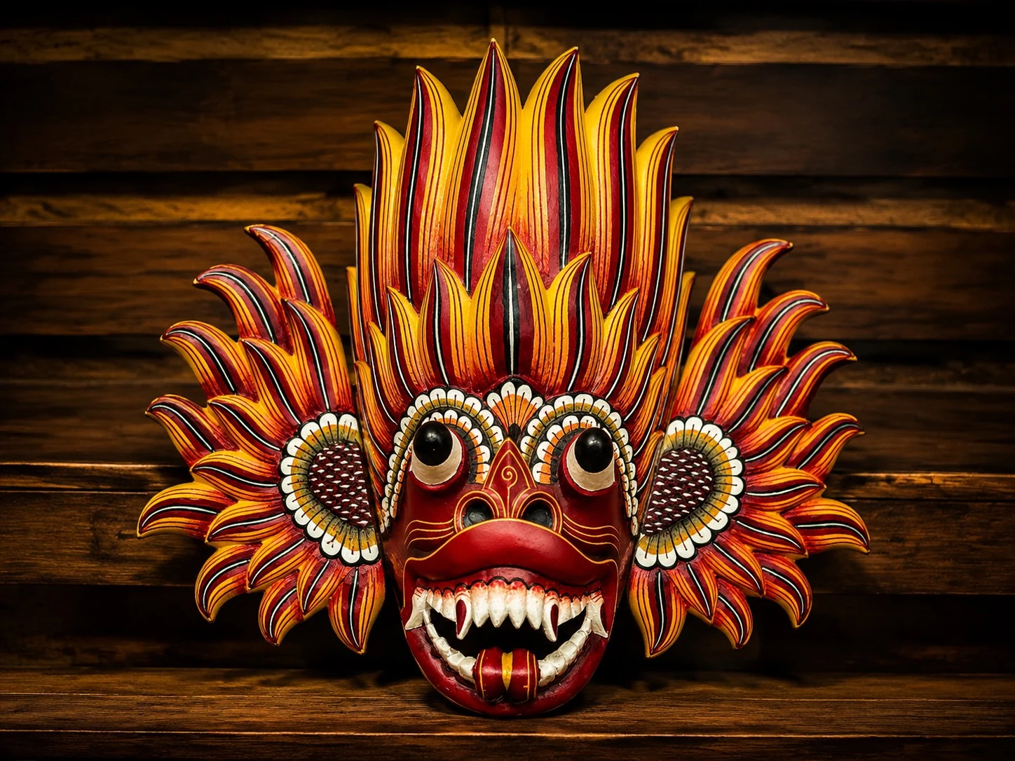 Traditional Sri Lankan mask representing Ceylon brand heritage